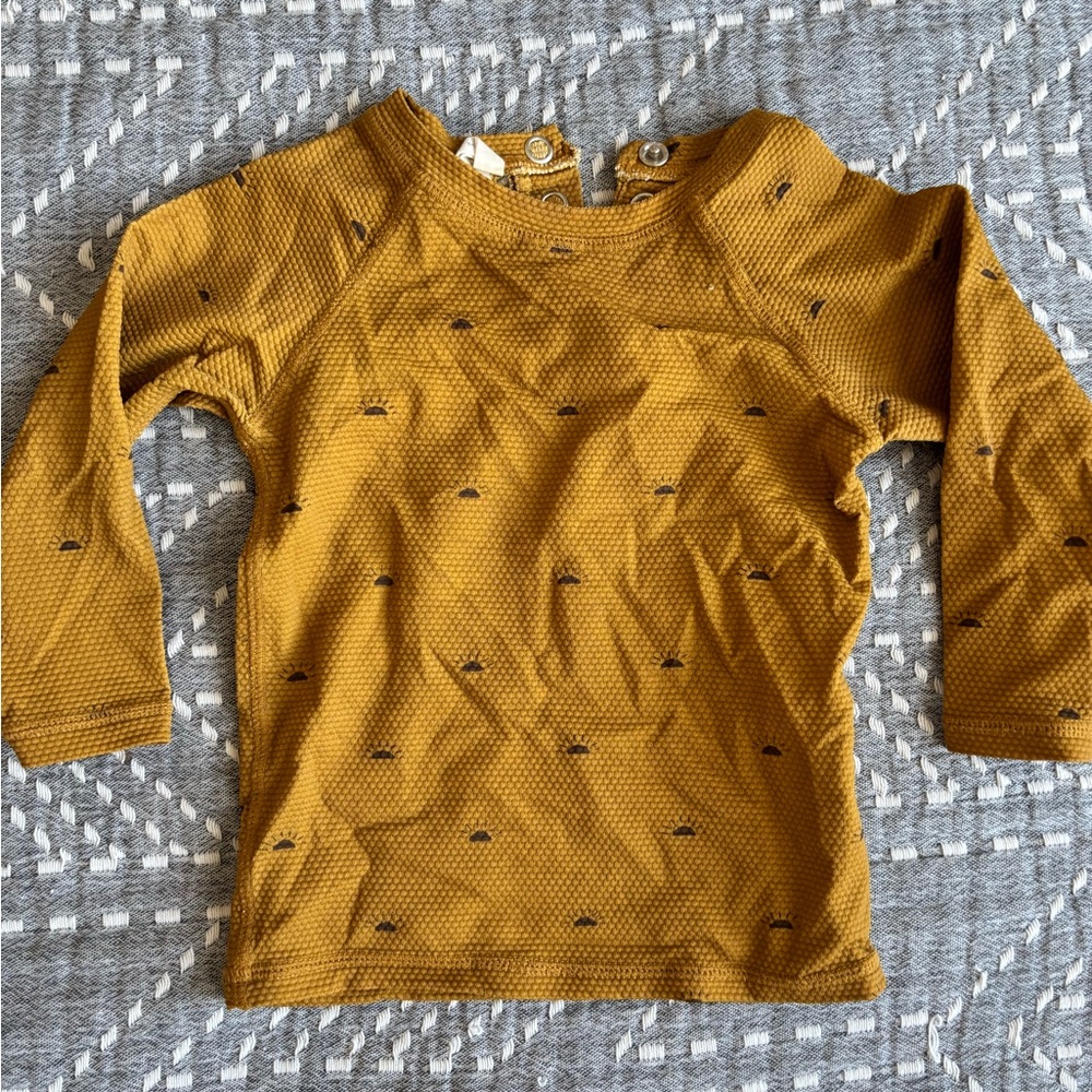 Quincy Mae Honeycomb Long Sleeve Swim/Sun Shitt